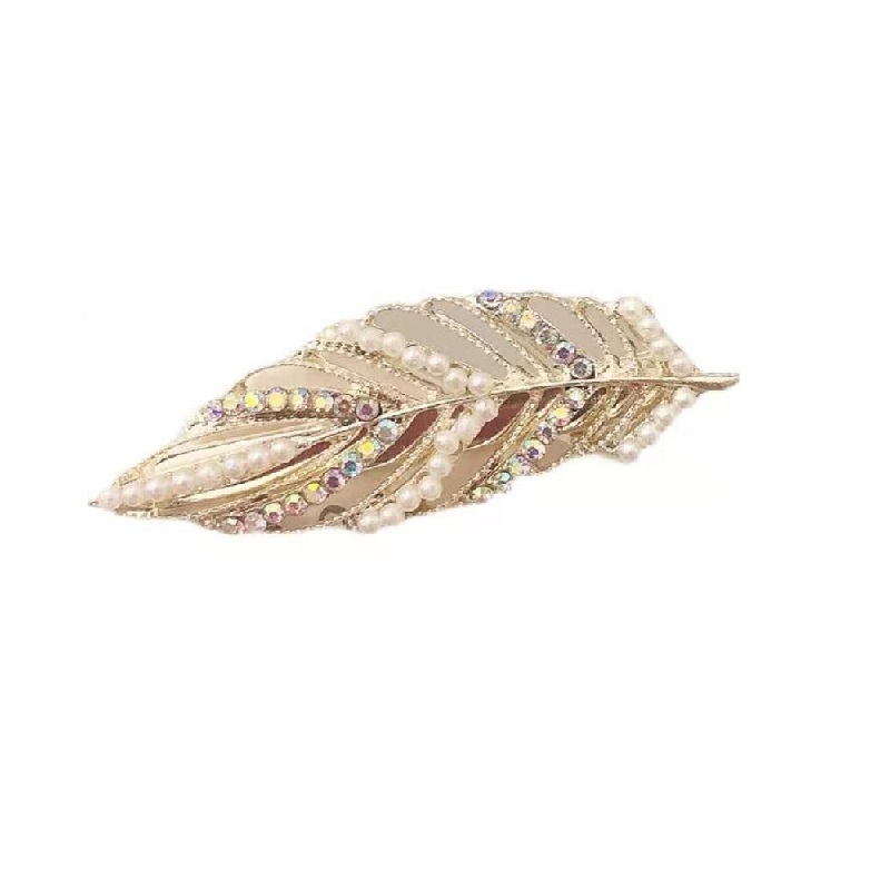 Pearl Crystal Leaf Hair Accessory 